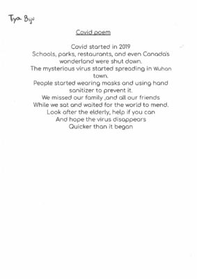 Tiya, age 12, Ontario