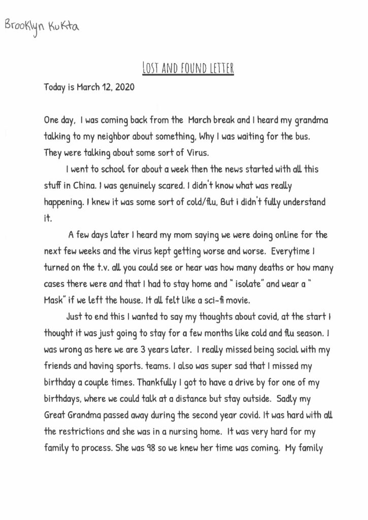 Brooklyn, age 13, Ontario