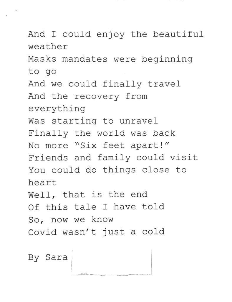 Sara, age 12, British Columbia