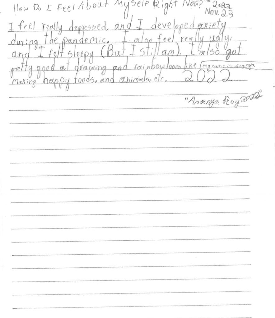 Ananya, age 9, Ontario