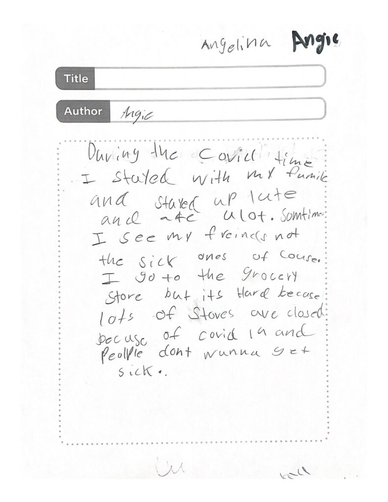Angelina, age 9, Quebec