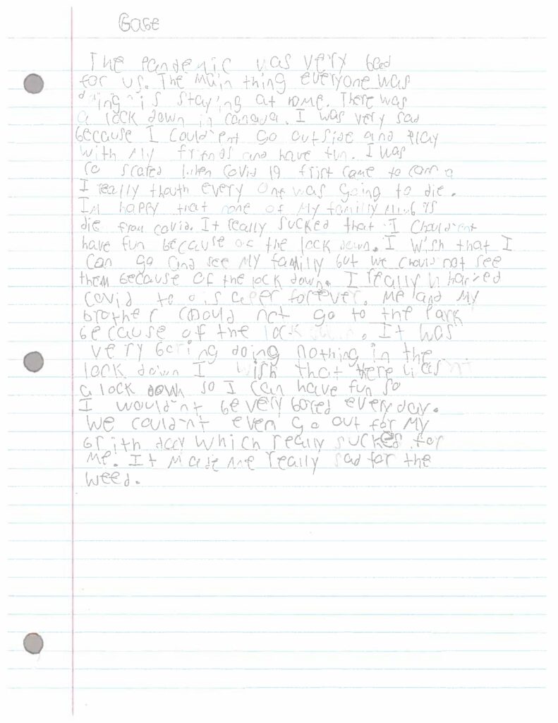 Gabriel, age 10, Ontario