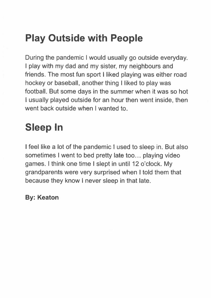 Keaton, age 13, Ontario