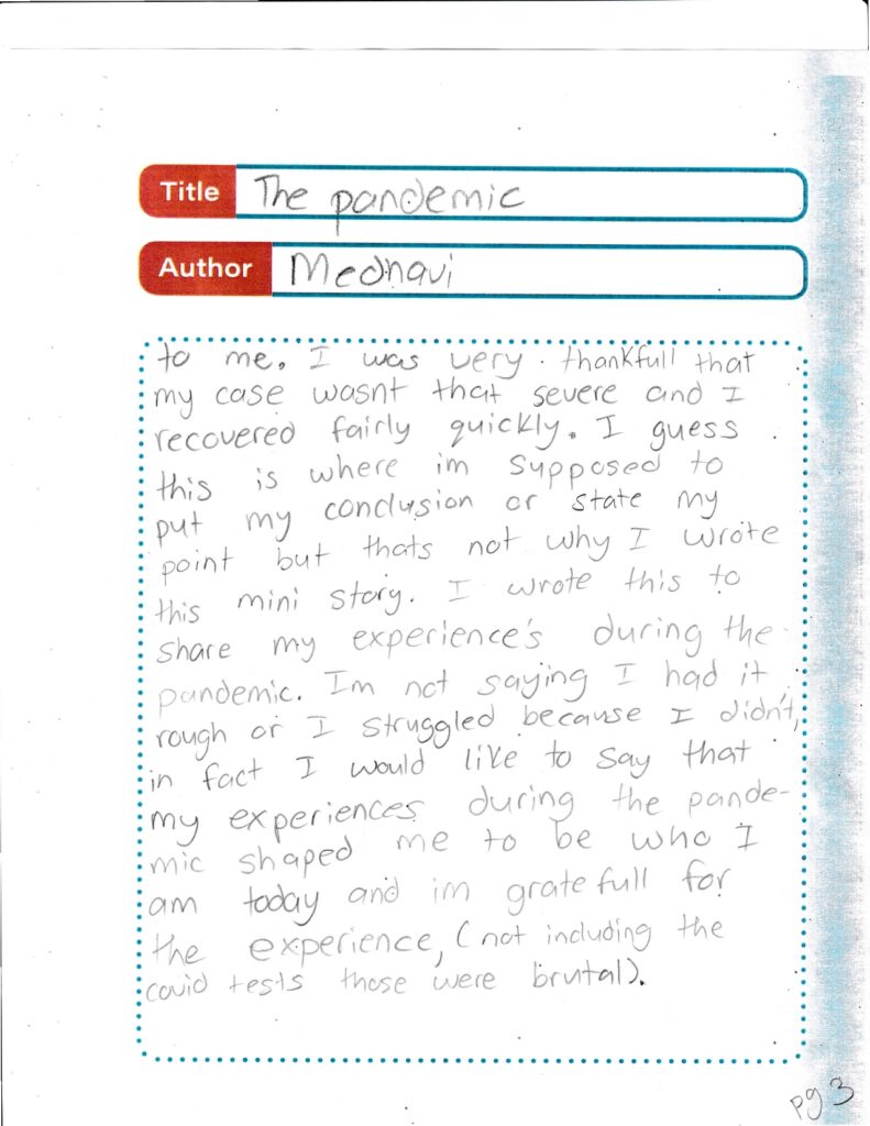 Medhavi, age 12, Manitoba