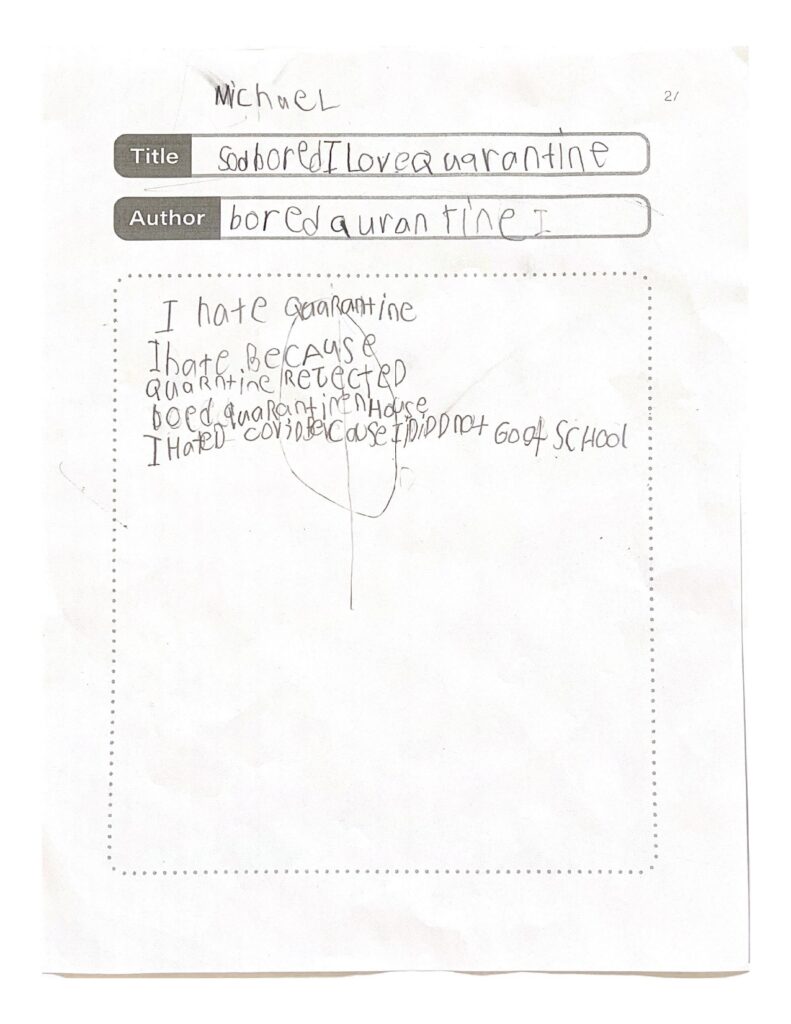 Michael, age 8, Quebec