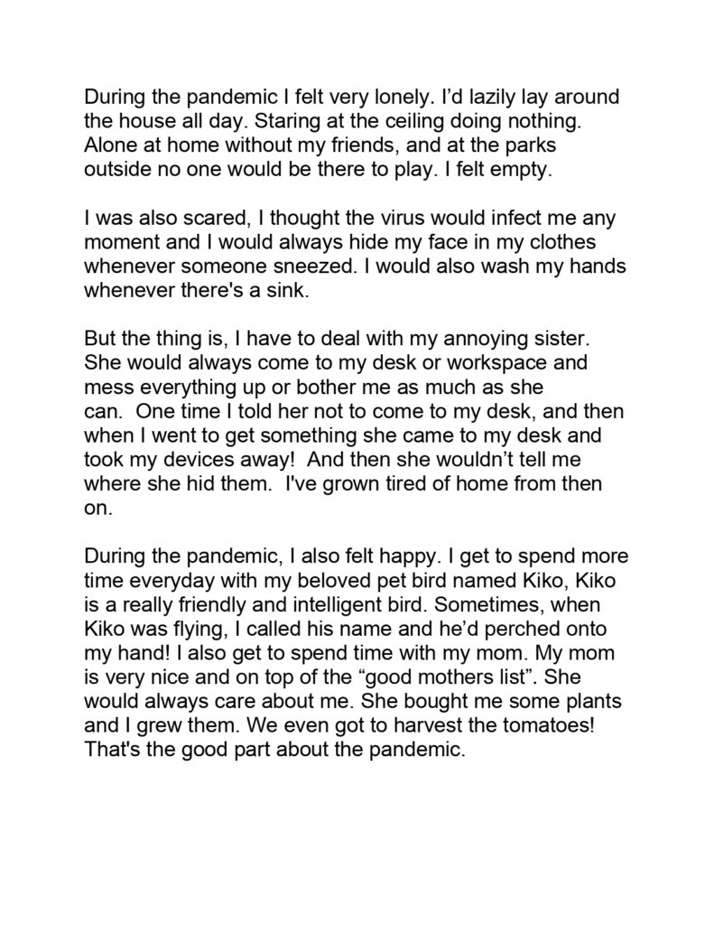 Claire, 11, Ontario
