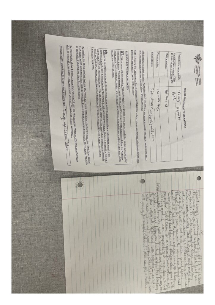 Tracy, age 11, Ontario