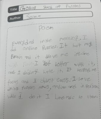 Selena, age 11, Ontario